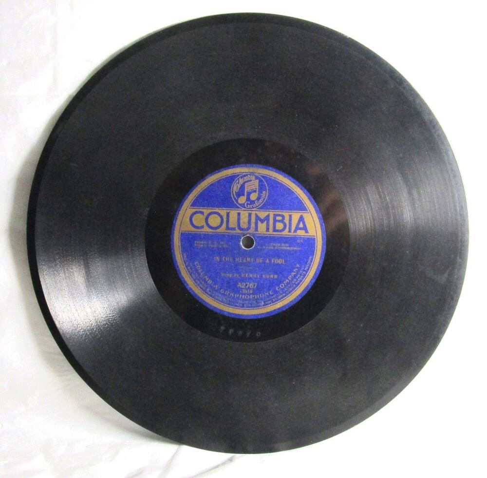 Henry Burr Tenor Solos Antique 1919 Columbia Graphophone 78 RPM Shellac Record